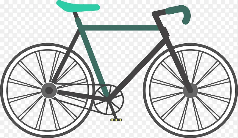 卡通黑色自行车