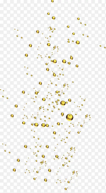 黄色水滴漂浮素材