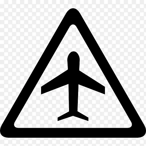 机场交通三角信号飞机图标
