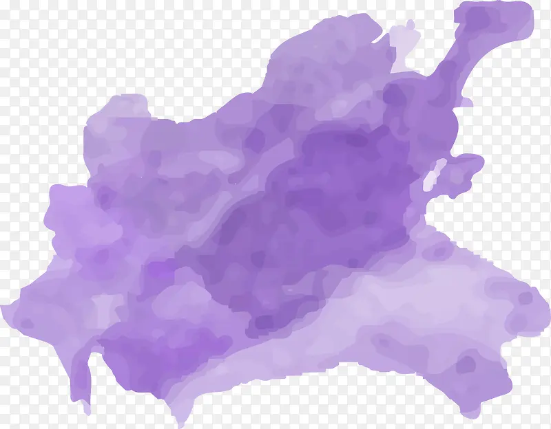 紫色水墨喷溅素材图