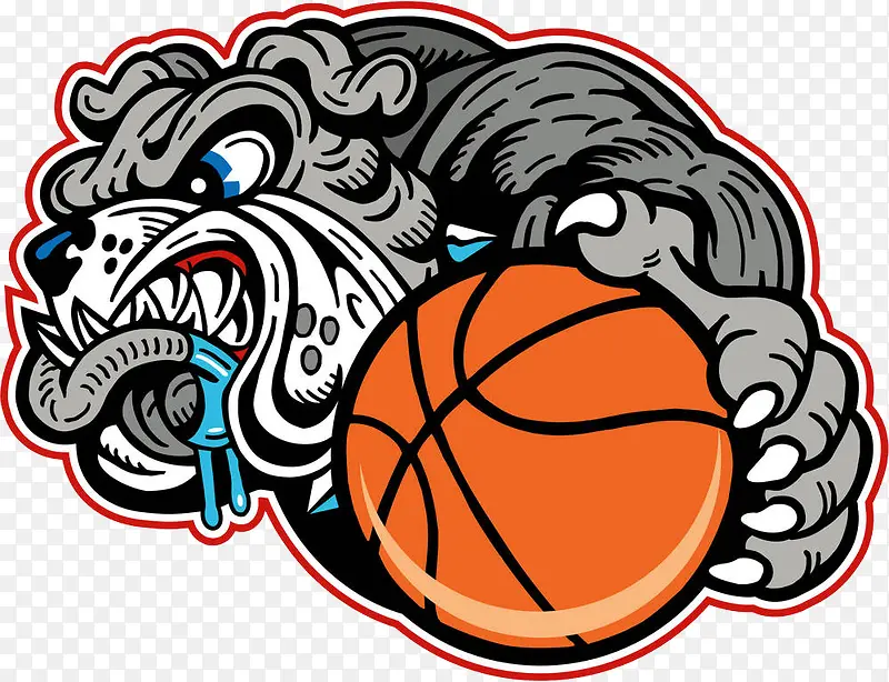 霸气体育狂犬与篮球图标