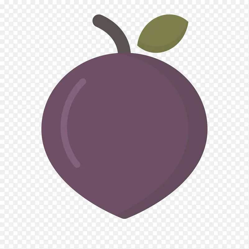 紫色扁平化水果食物元素