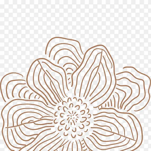 手绘 鲜花 动物 花瓣 蜡笔元