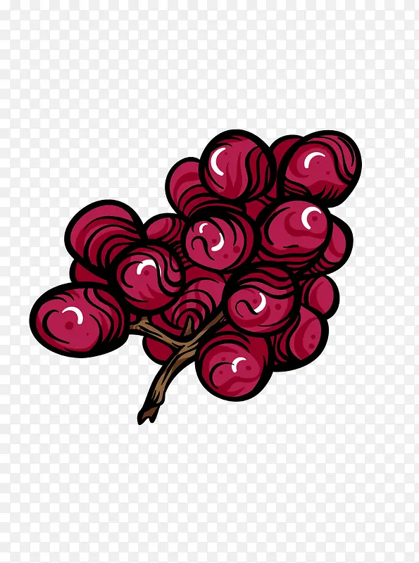 线条水果葡萄