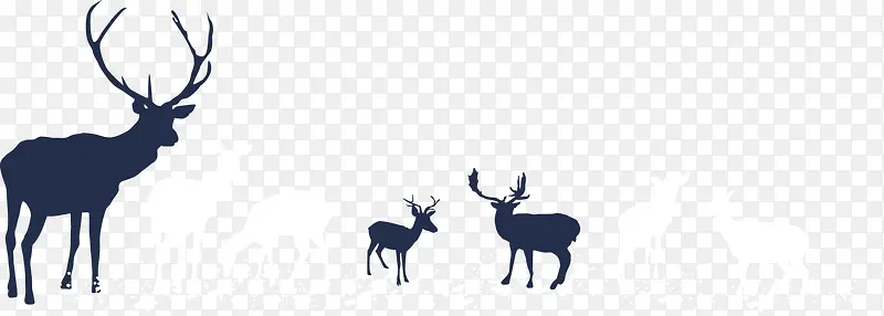 白色圣诞节麋鹿