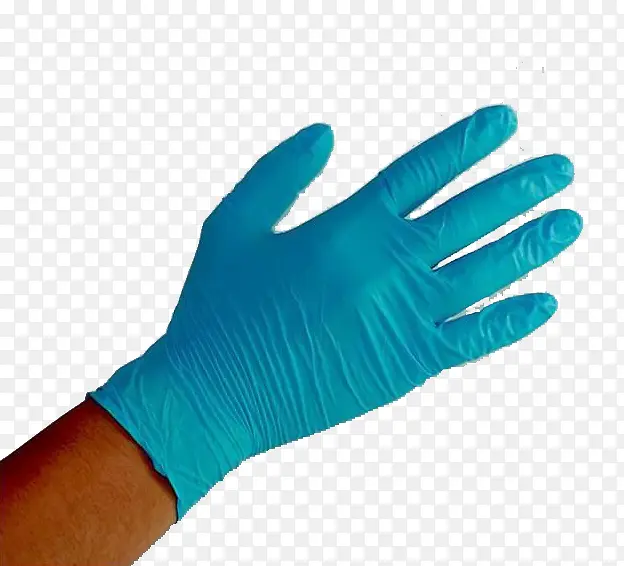 蓝色橡胶医用手套