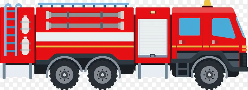 红色消防车矢量图
