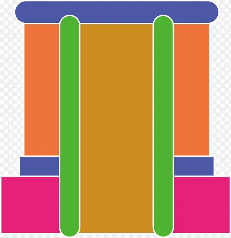 彩色扁平充气滑梯