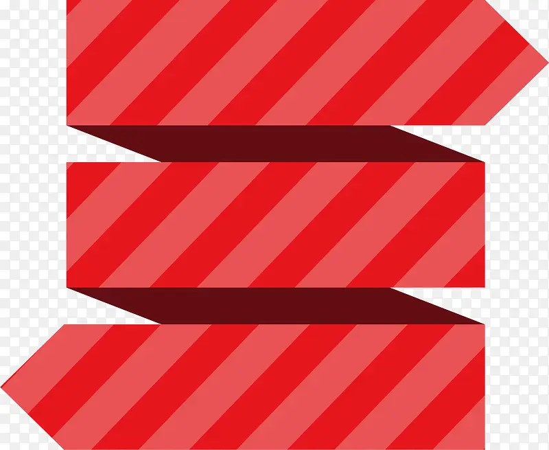 红色条纹螺旋彩带