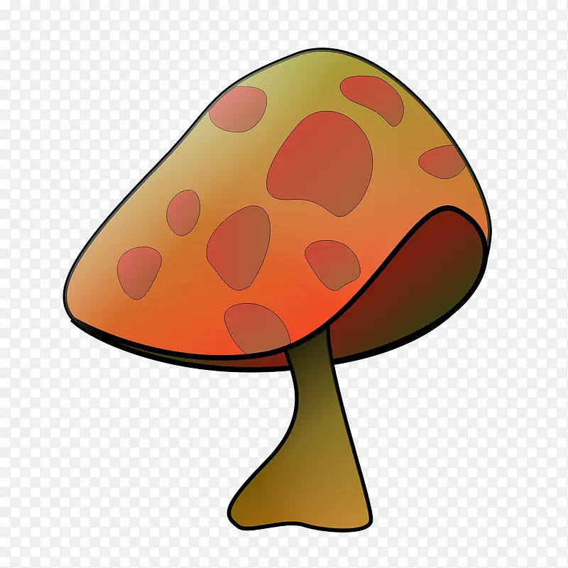 手绘卡通彩色蘑菇