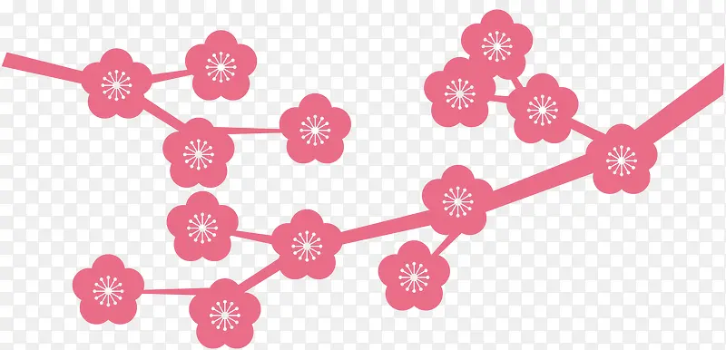 装饰粉色梅花素材