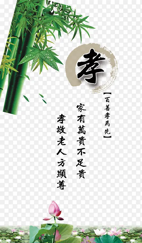 孝道文化竹子