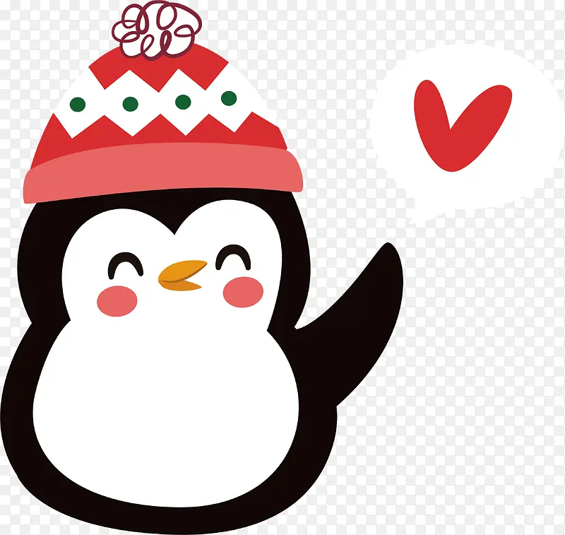 可爱的圣诞节小企鹅