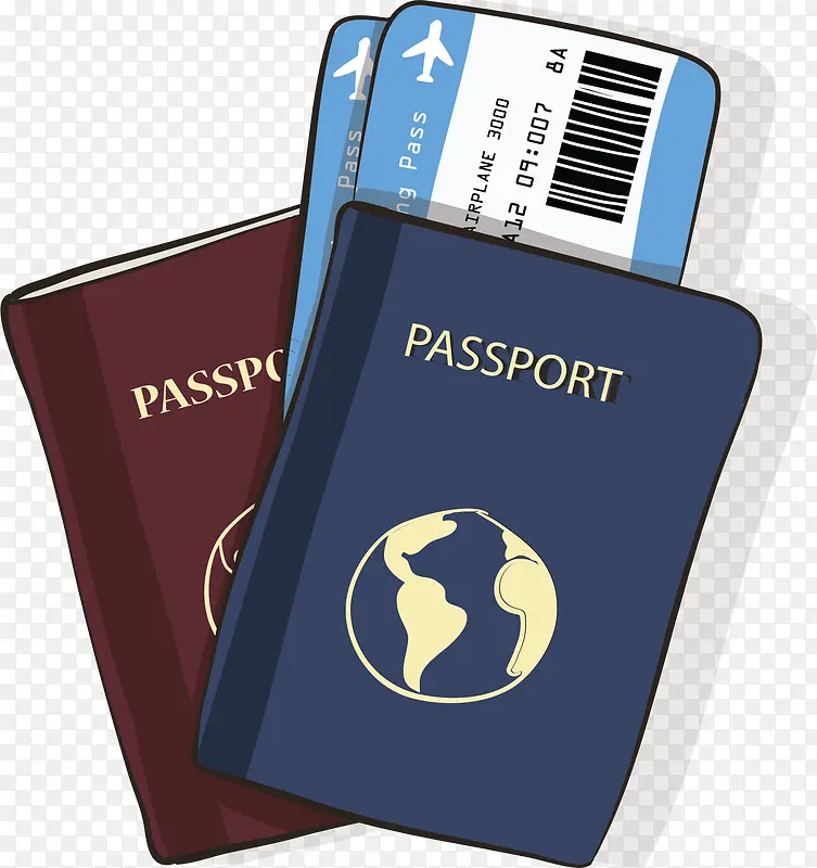 出国旅游护照机票