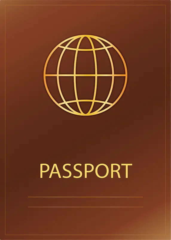 棕色的旅游度假护照