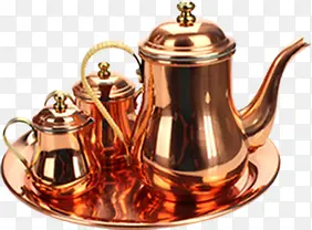金色茶壶茶杯活动奢华