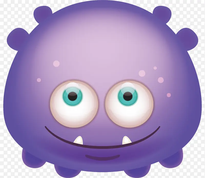 可爱紫色小怪物设计