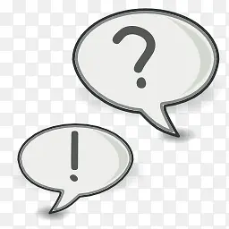 白色对话框问号感叹号PNG图片素材下载_图片编号8227110-PNG素材网