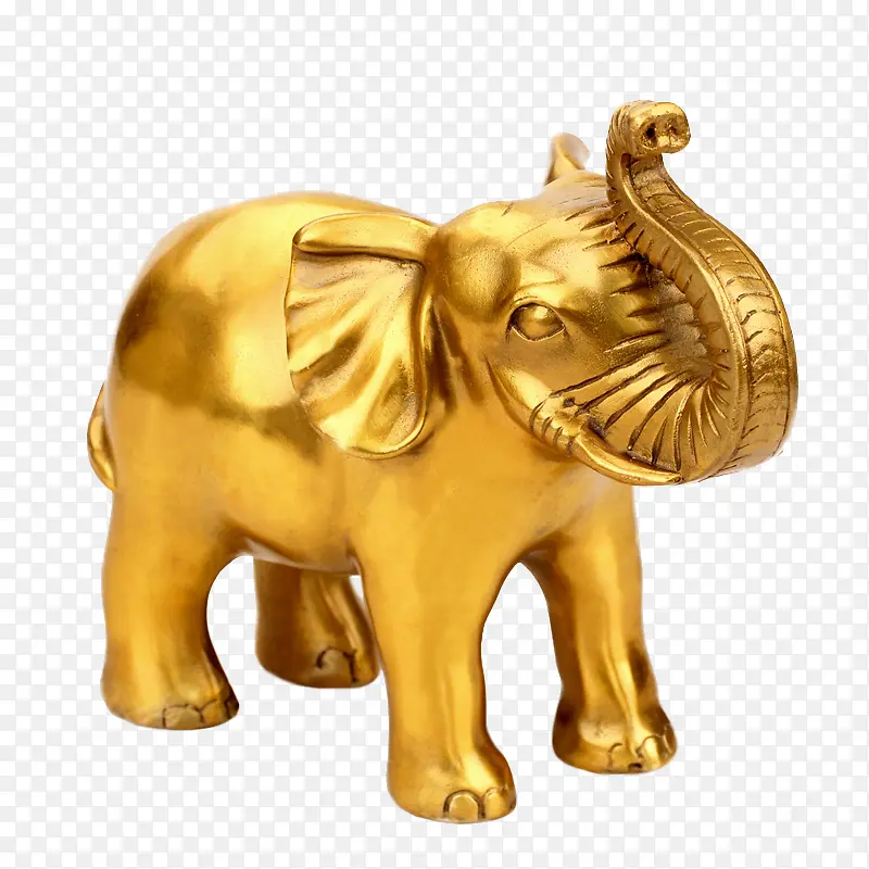 铜像金象大象物件