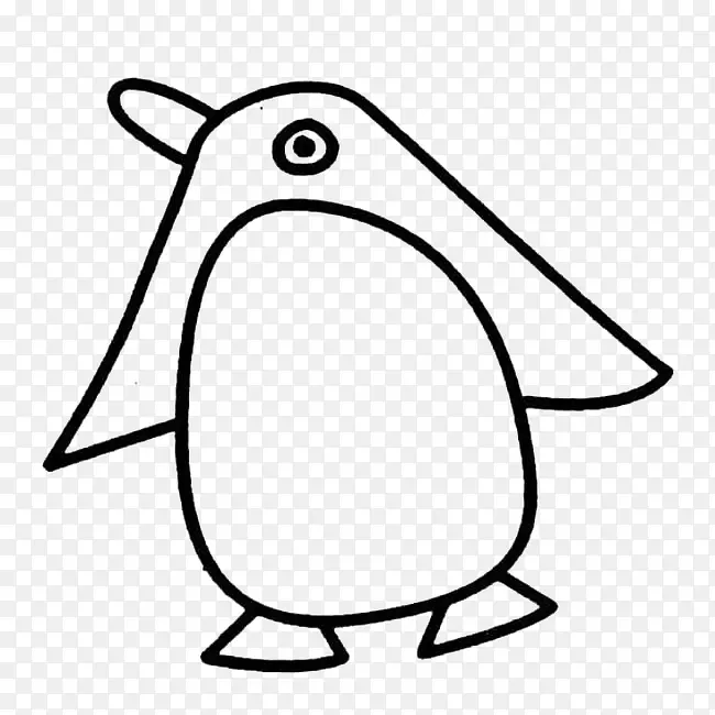 企鹅动物简笔画步骤图片