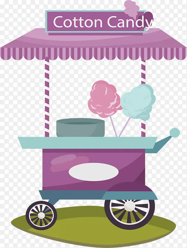 紫色棉花糖车