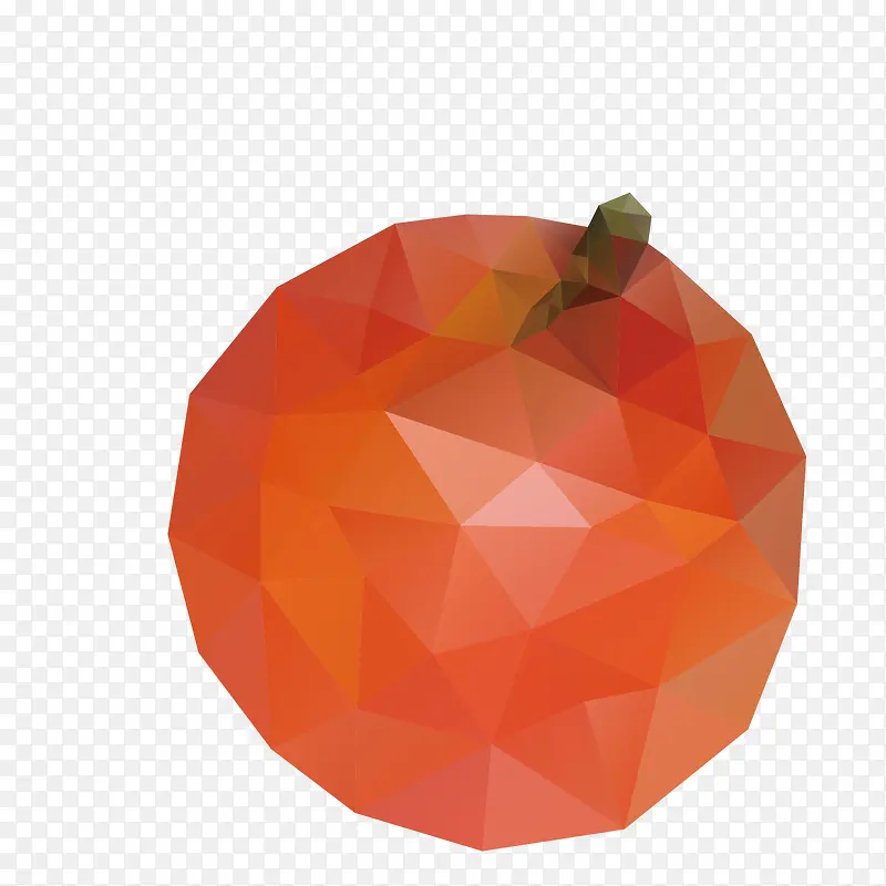 三角形红色橘子装饰矢量图