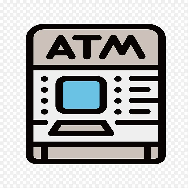 扁平化ATM机PNG下载
