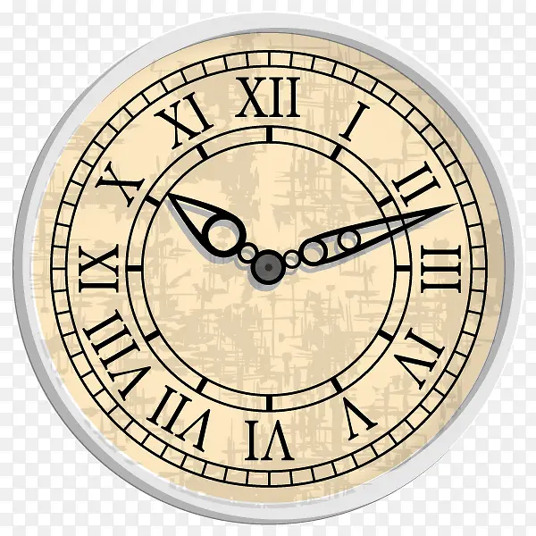 复古罗马数字时钟表盘设计矢量素