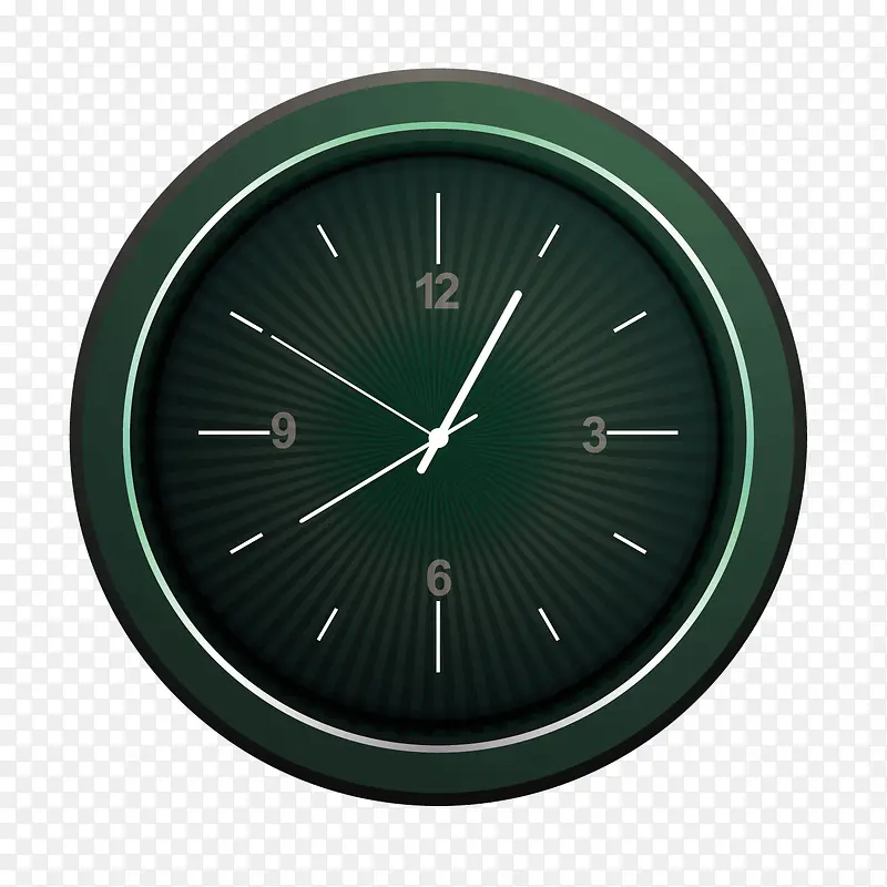 矢量绿色时钟表盘刻度表