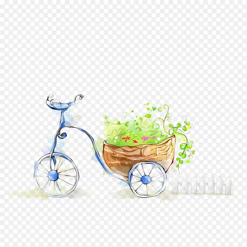 自行车上的花朵