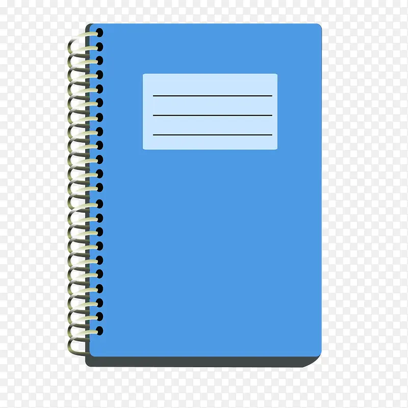 蓝色的笔记本设计矢量图