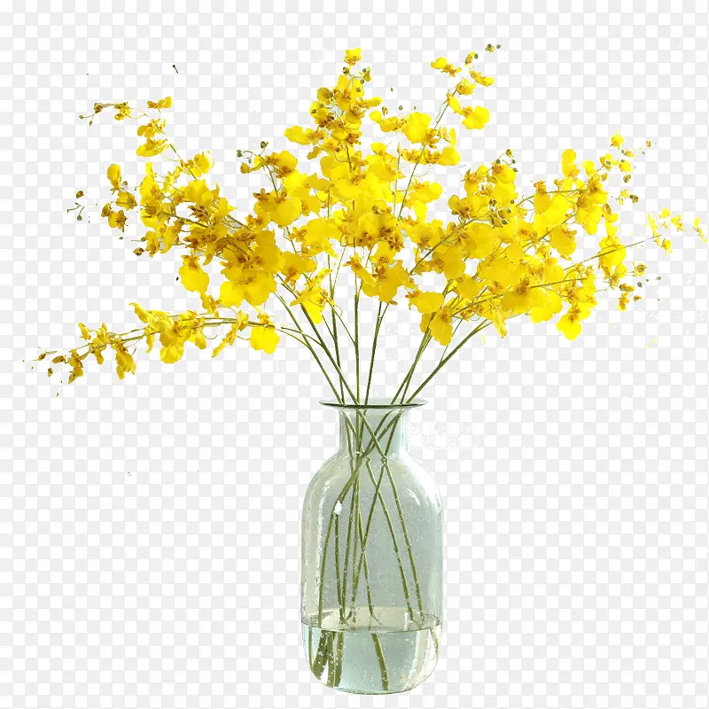 黄色跳舞兰仿真花假花装饰花