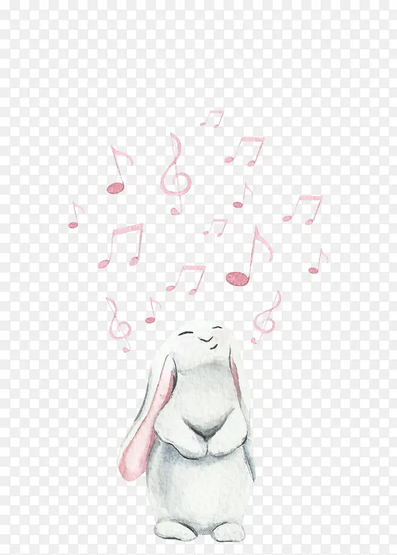 听音乐的兔子