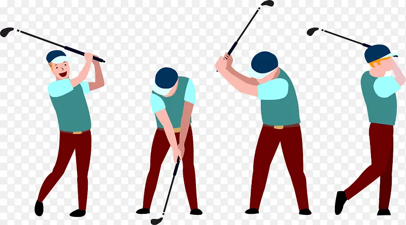 高尔夫打球动作分解图