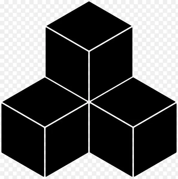 黑色几何立体图形
