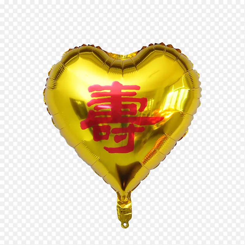 金色心形气球