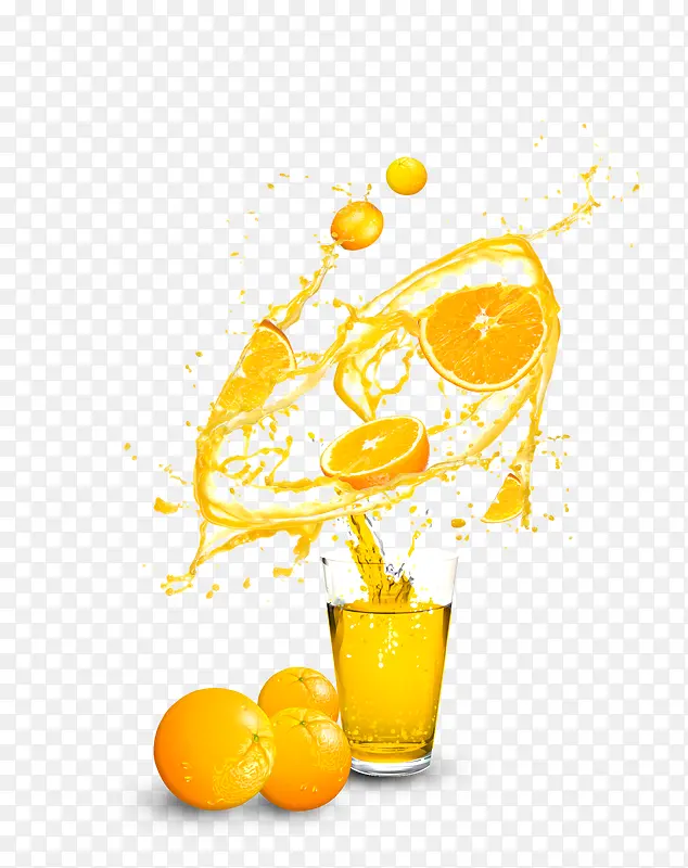 橙汁果汁橙子