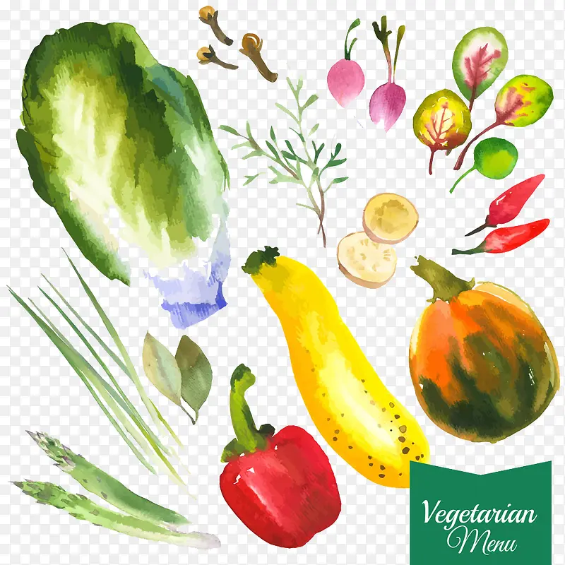 蔬菜水彩画图片