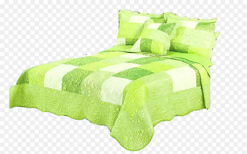 间绿色的床单