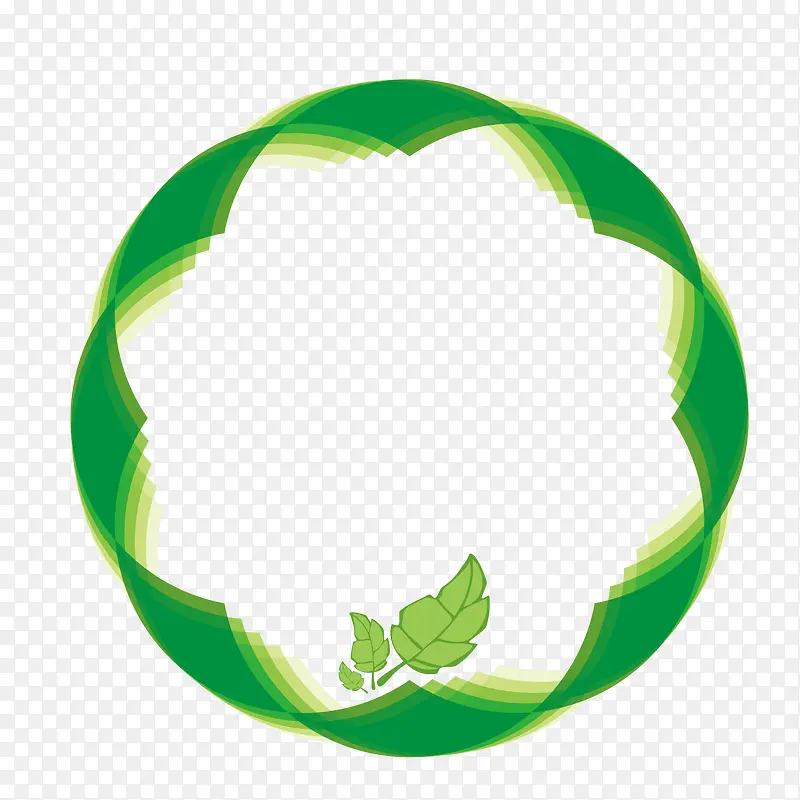 绿叶装饰花纹圆环