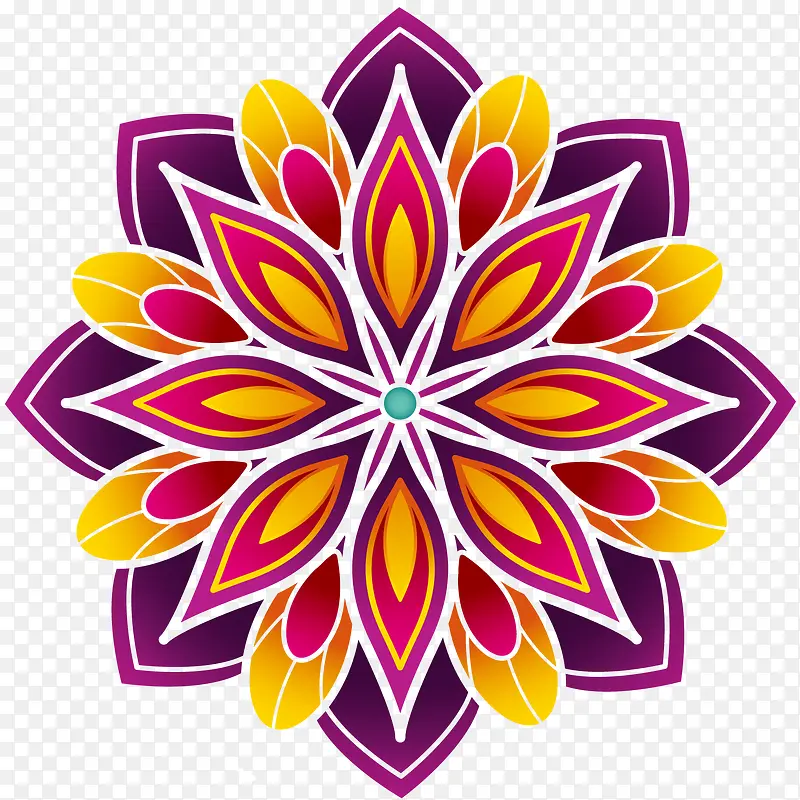 矢量彩绘装饰花纹