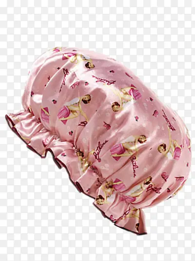 粉色浴帽