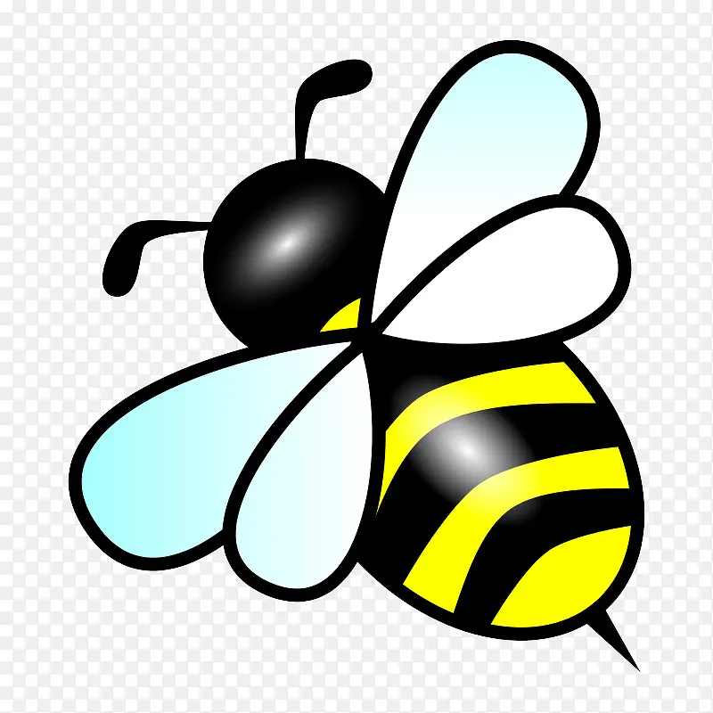 彩色的卡通小蜜蜂