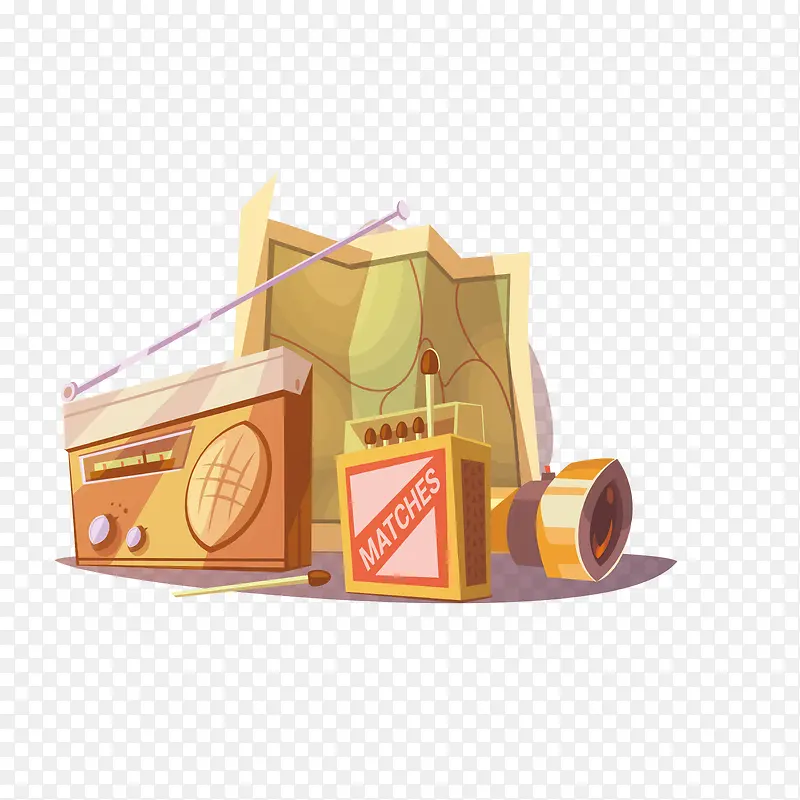 户外用品插画