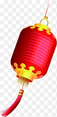 红色质感中国灯笼造型
