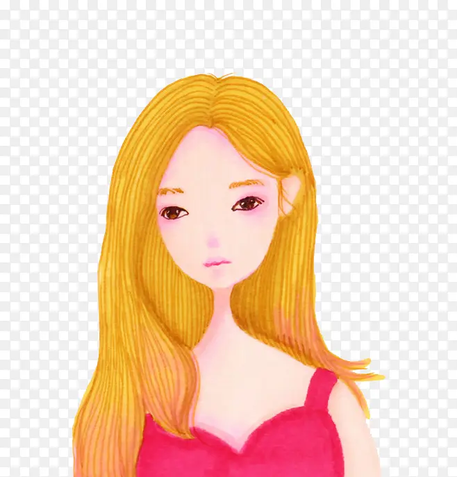 手绘女孩