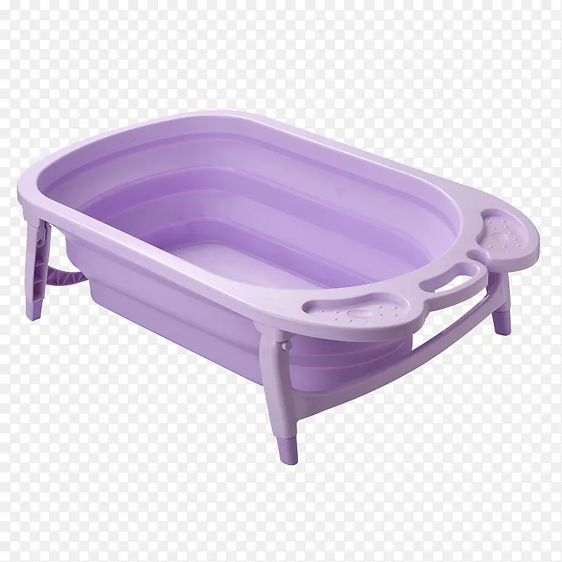 紫色婴儿可折叠浴盆