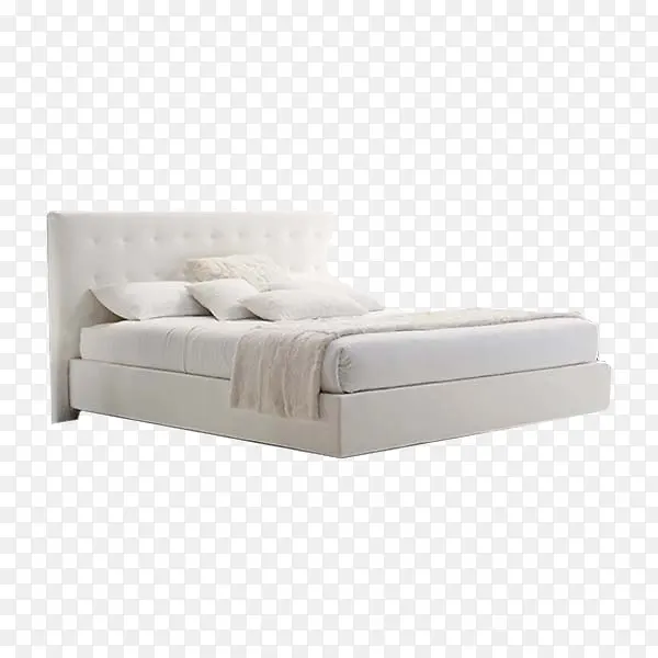 白色简约舒适双人床