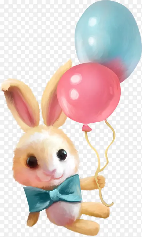 手绘兔子气球