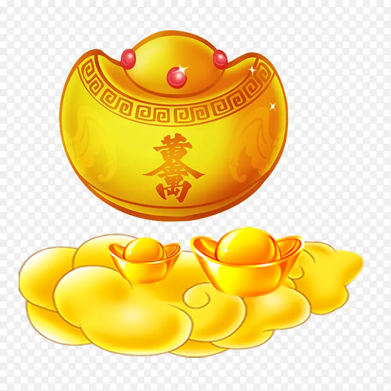 中国风金色元宝PNG图片素材下载_图片编号8250393-PNG素材网